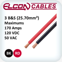 Battery and Starter Cable 3AWG 100m Rolls